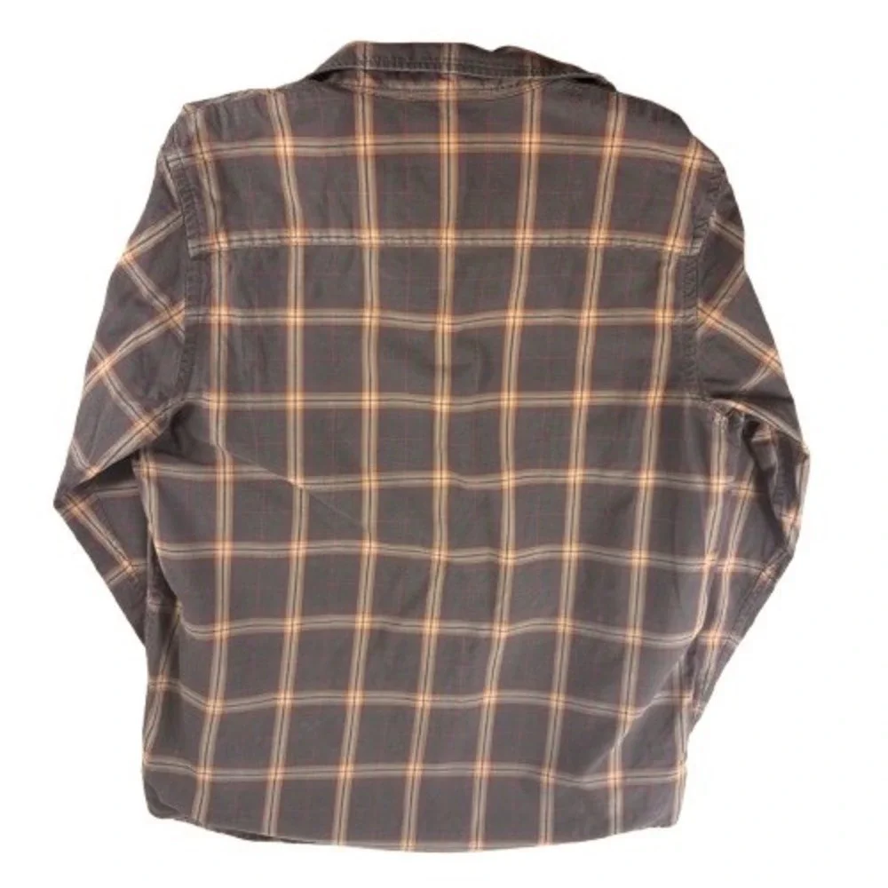 Lauren Ralph Lauren Brown Plaid Cotton Button Down Shirt Womens Size Medium